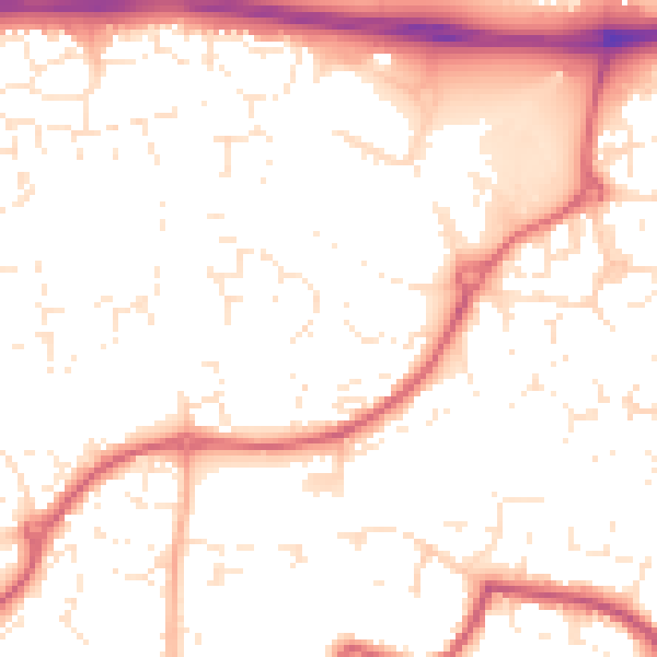 Daytime road noise heatmap for SN25 1UX