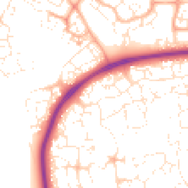 Daytime road noise heatmap for SN25 1XE