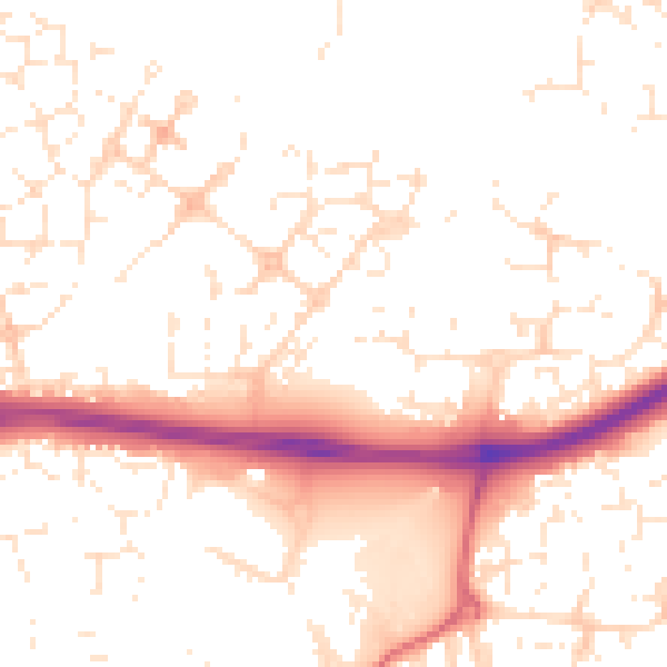 Daytime road noise heatmap for SN25 2EP