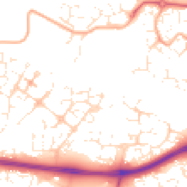 Daytime road noise heatmap for SN25 2FL
