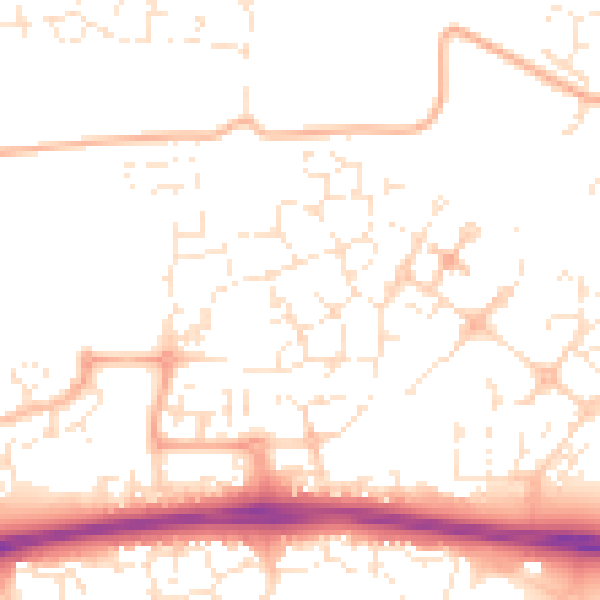 Daytime road noise heatmap for SN25 2GY