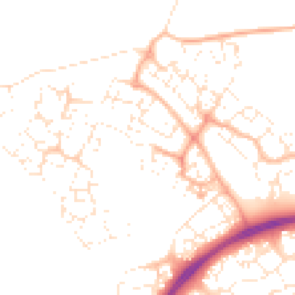 Daytime road noise heatmap for SN25 2LN