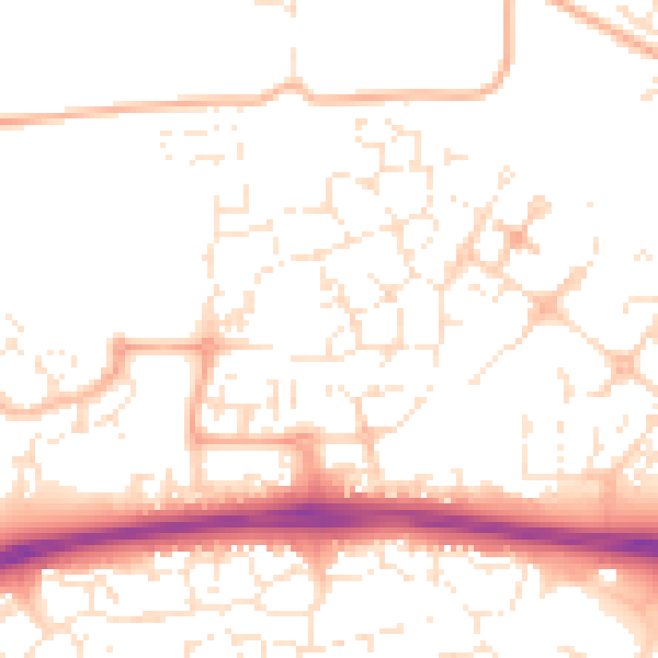 Daytime road noise heatmap for SN25 2NH