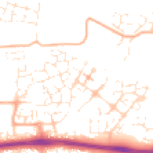 Daytime road noise heatmap for SN25 2NW