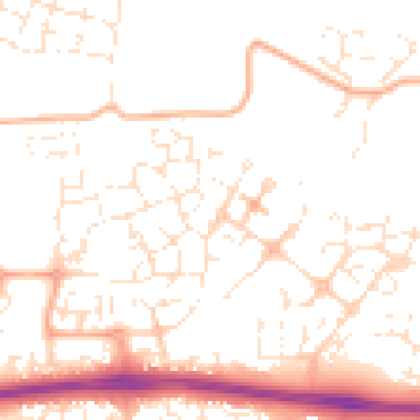 Daytime road noise heatmap for SN25 2NY