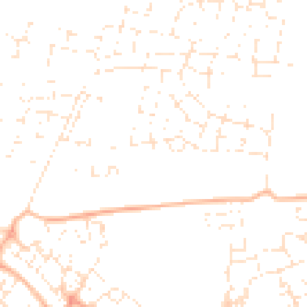 Daytime road noise heatmap for SN25 2QH