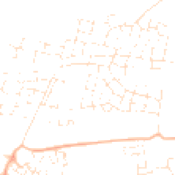 Daytime road noise heatmap for SN25 2QR