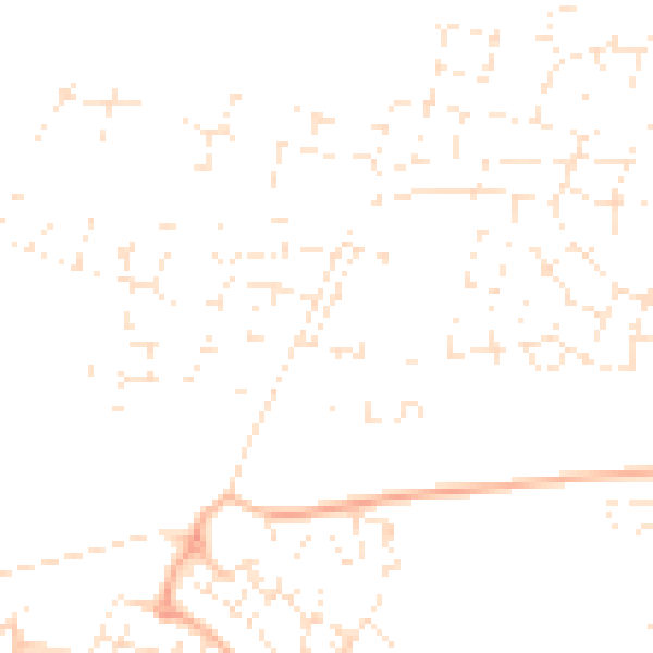 Daytime road noise heatmap for SN25 2QX