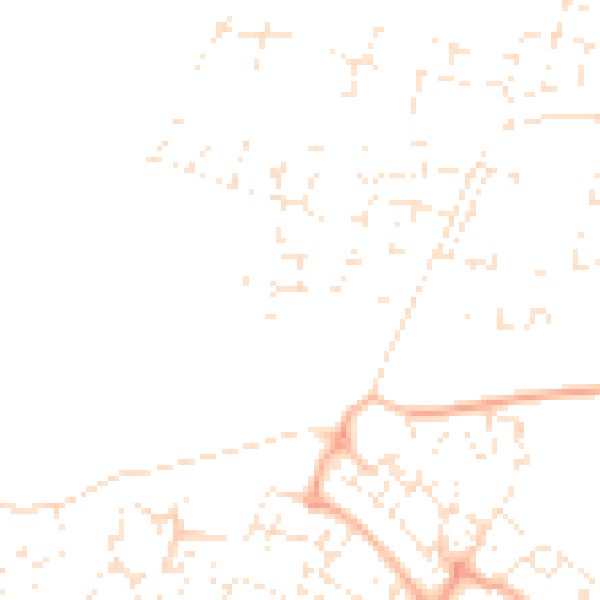 Daytime road noise heatmap for SN25 2RD