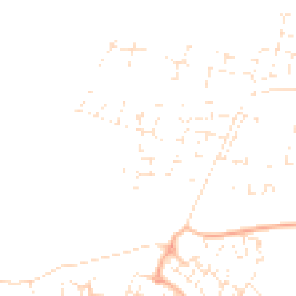 Daytime road noise heatmap for SN25 2RF