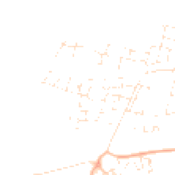 Daytime road noise heatmap for SN25 2RU