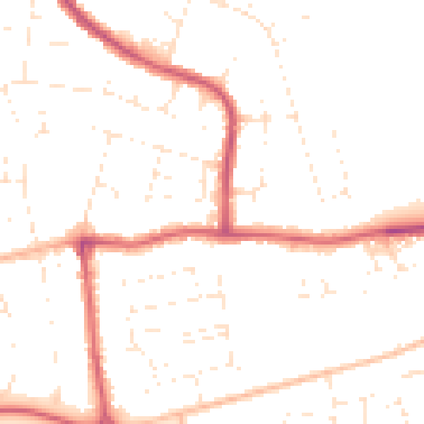 Daytime road noise heatmap for SN25 3AE