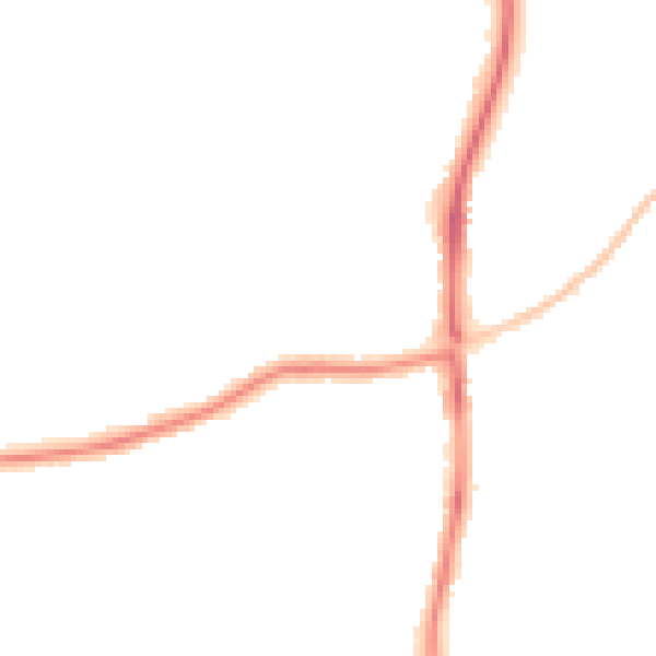 Night-time road noise heatmap for SN25 3AL