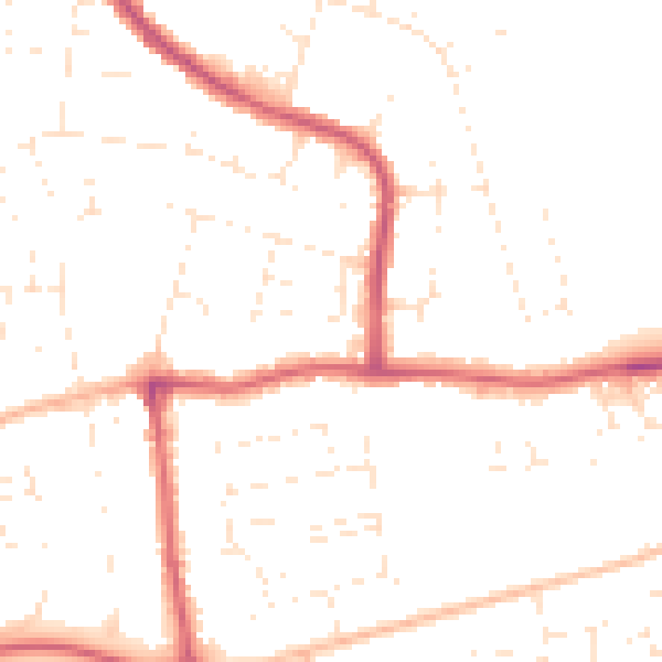 Daytime road noise heatmap for SN25 3DD
