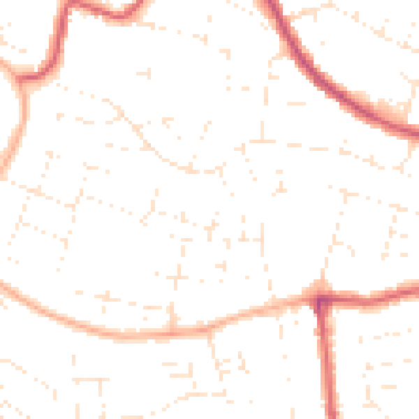 Daytime road noise heatmap for SN25 3DP