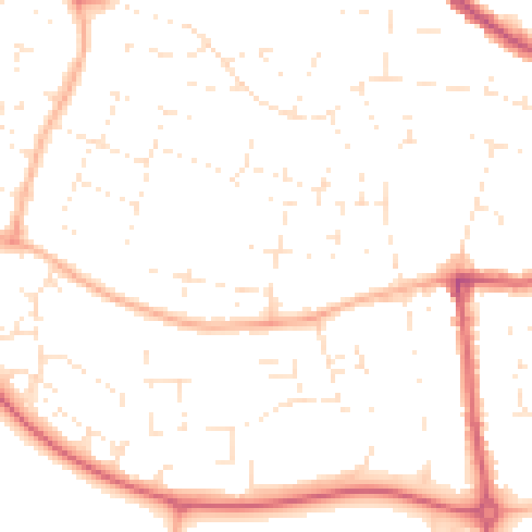 Daytime road noise heatmap for SN25 3EB