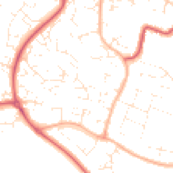 Daytime road noise heatmap for SN25 3JH