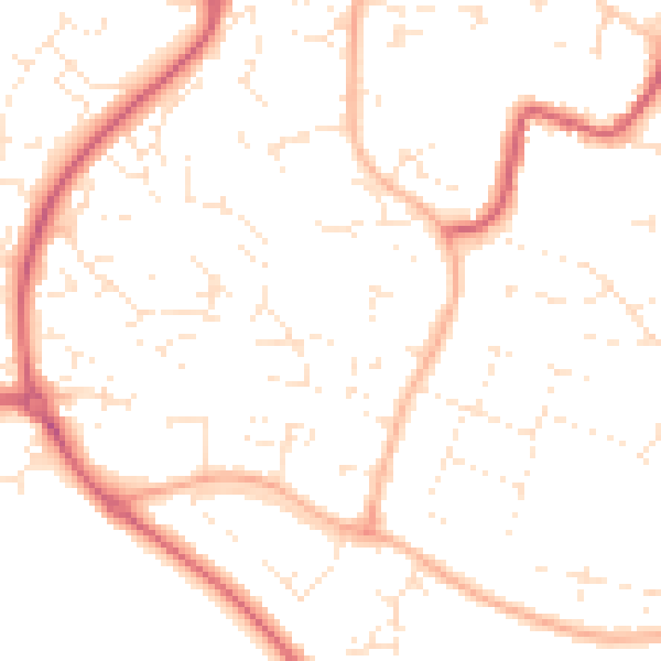 Daytime road noise heatmap for SN25 3JJ