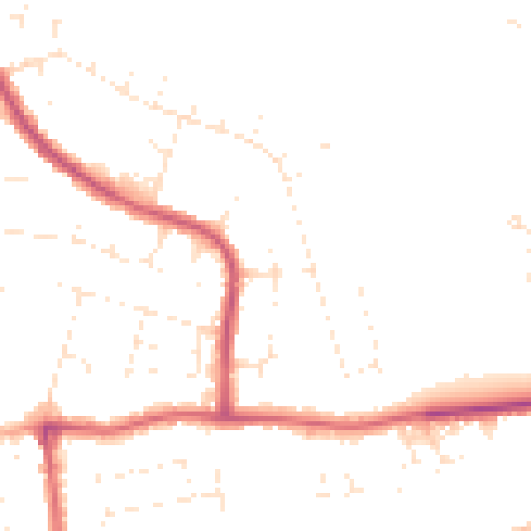Daytime road noise heatmap for SN25 3LB