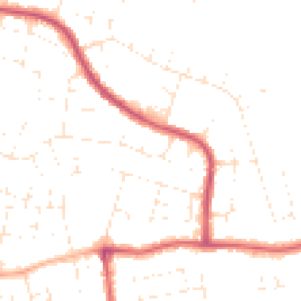 Daytime road noise heatmap for SN25 3NU