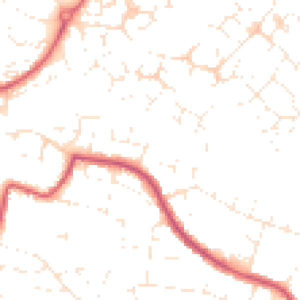 Daytime road noise heatmap for SN25 3QB