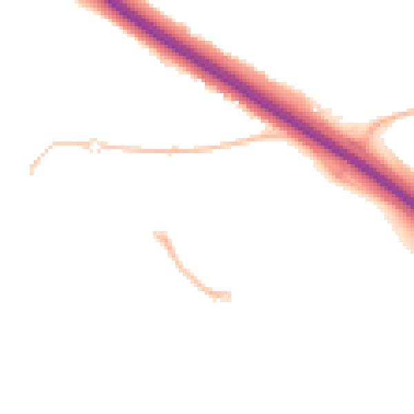 Night-time road noise heatmap for SN25 4EQ