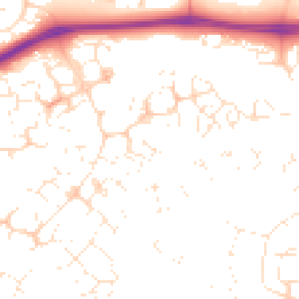 Daytime road noise heatmap for SN25 4FB