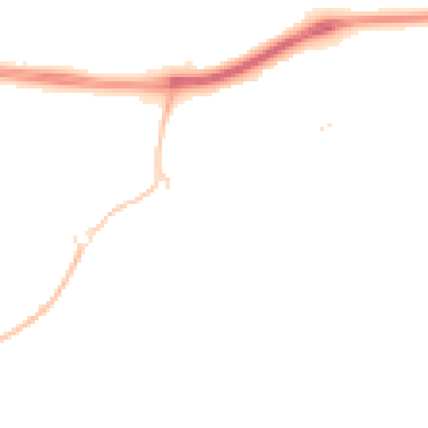Night-time road noise heatmap for SN25 4TU