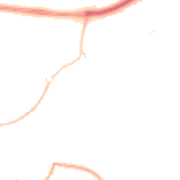 Night-time road noise heatmap for SN25 4UG