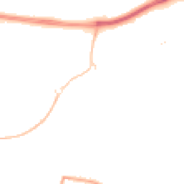 Night-time road noise heatmap for SN25 4WX