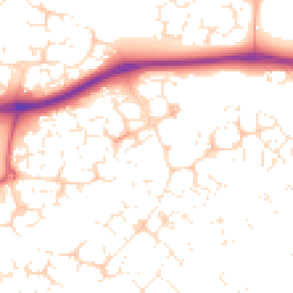 Daytime road noise heatmap for SN25 4XW
