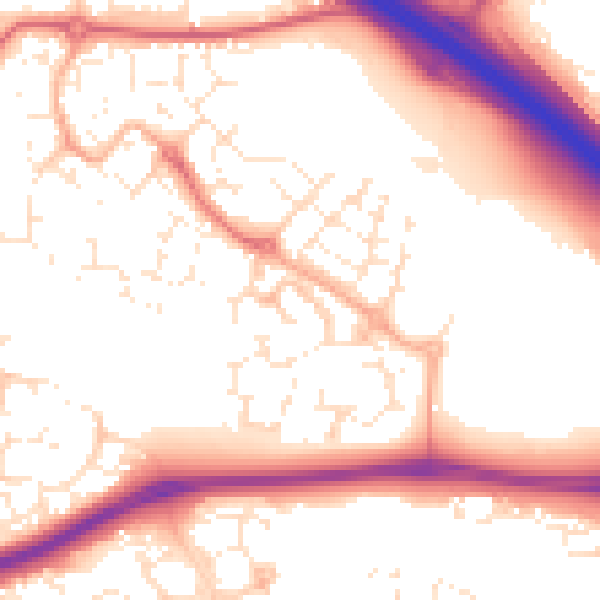 Daytime road noise heatmap for SN25 4YA