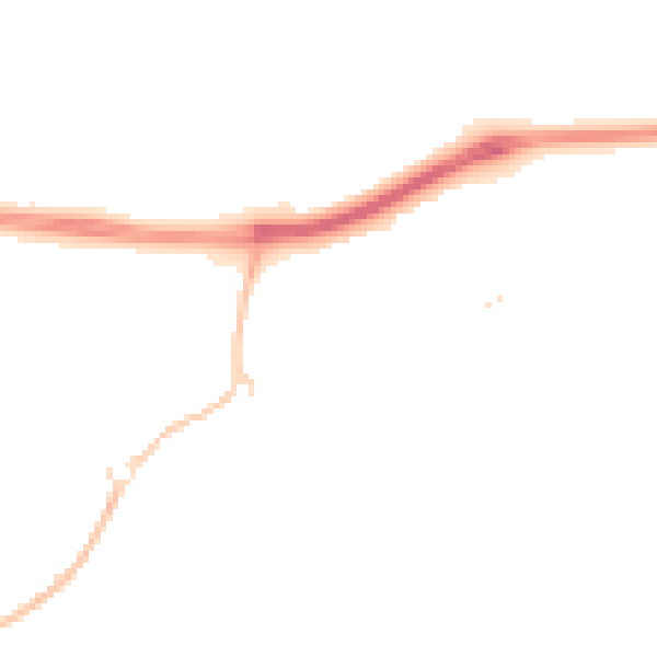 Night-time road noise heatmap for SN25 4YJ