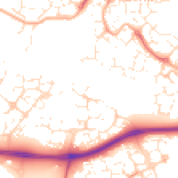 Daytime road noise heatmap for SN25 4ZF