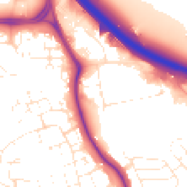 Daytime road noise heatmap for SN25 5AY