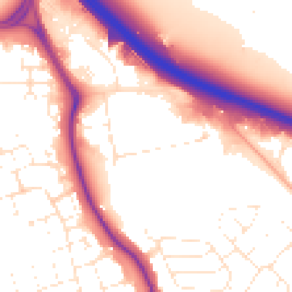 Daytime road noise heatmap for SN25 5AZ