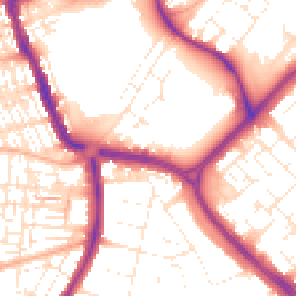 Daytime road noise heatmap for SN3 1AR