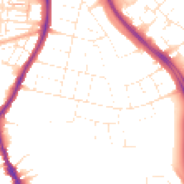 Daytime road noise heatmap for SN3 1DB