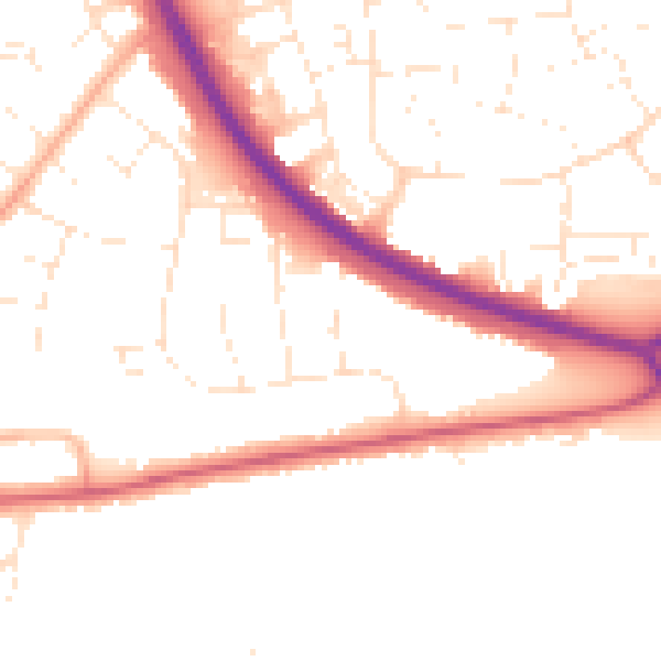 Daytime road noise heatmap for SN3 1HR