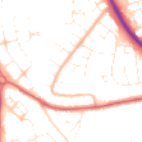 Daytime road noise heatmap for SN3 1LD
