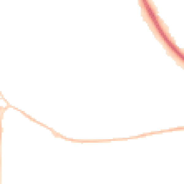 Night-time road noise heatmap for SN3 1LD