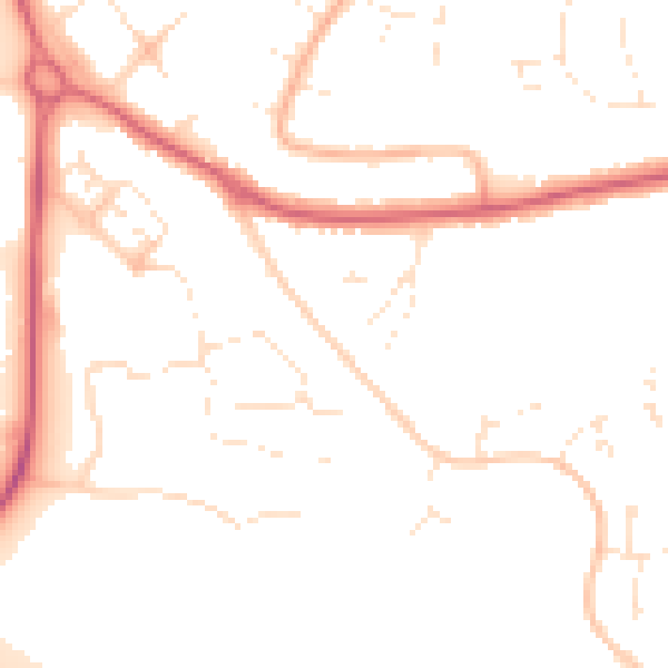 Daytime road noise heatmap for SN3 1NB