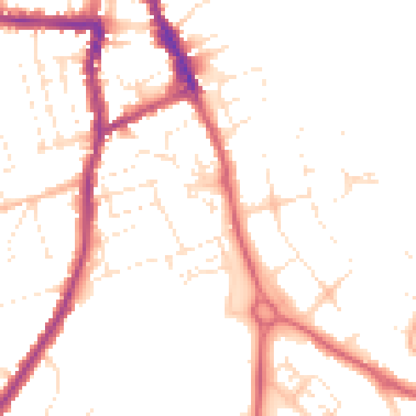 Daytime road noise heatmap for SN3 1PB