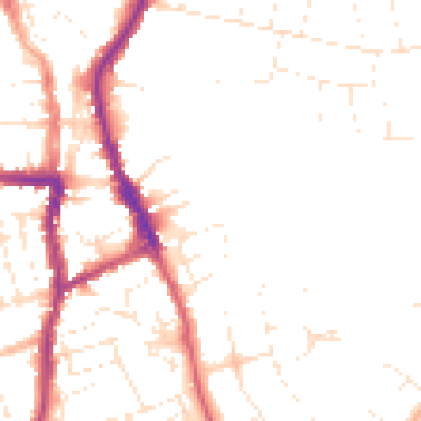 Daytime road noise heatmap for SN3 1SD