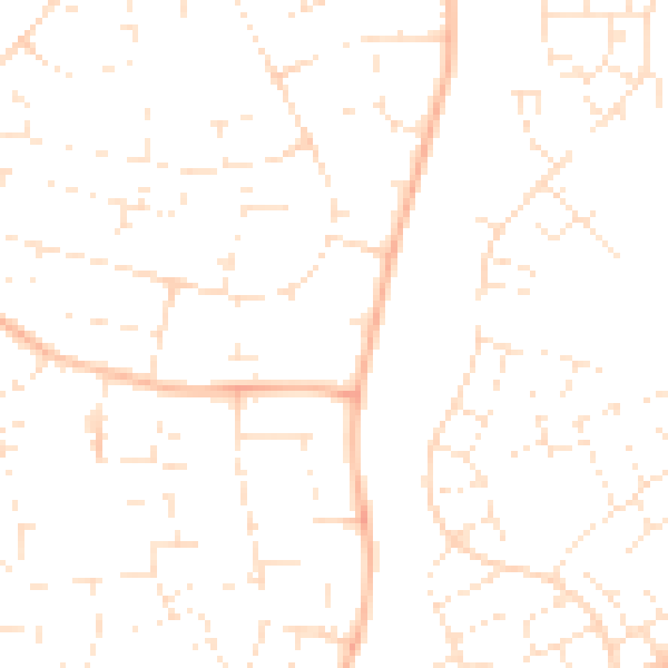 Daytime road noise heatmap for SN3 2AE