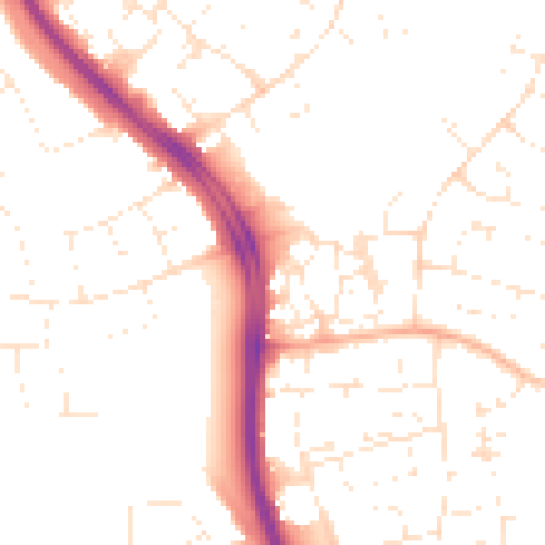 Daytime road noise heatmap for SN3 2GT