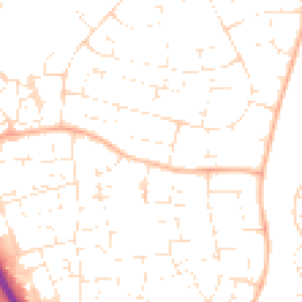 Daytime road noise heatmap for SN3 2LD