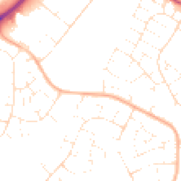 Daytime road noise heatmap for SN3 3GB
