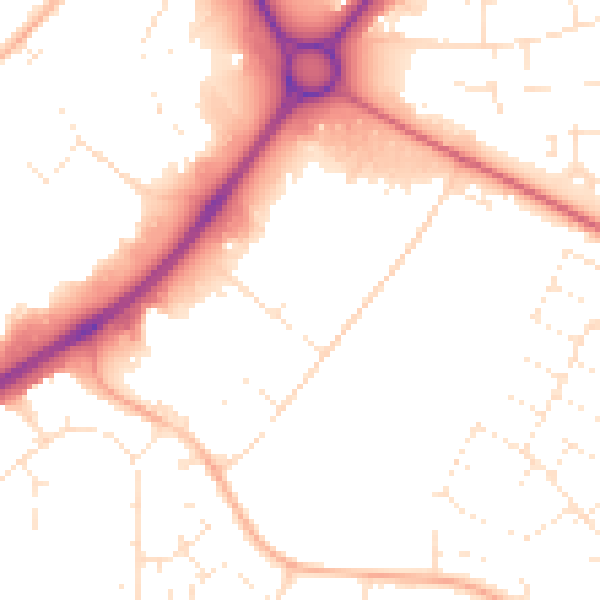 Daytime road noise heatmap for SN3 3GU