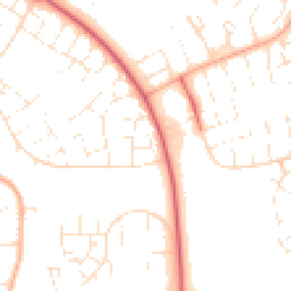 Daytime road noise heatmap for SN3 3PX